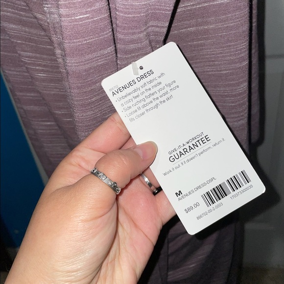 NWT Athleta Beyond Soft Avenues Purple Midi Ruched Long Sleeve Dress Size M - Picture 8 of 11